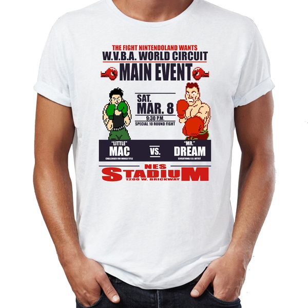 

men's t shirt punch out classic nes game awesome artwork printed tee