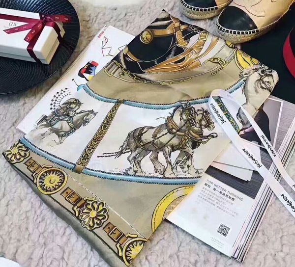 

horse print polyester long scarf women big shawl wrap female joker summer scarves 180*90cm, Blue;gray