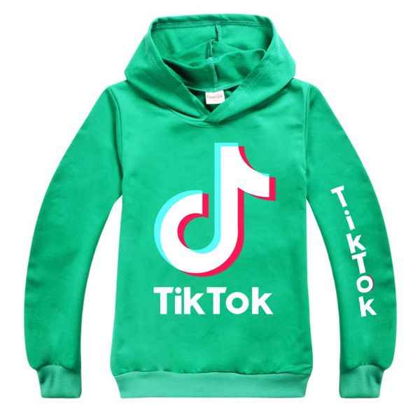 

big 3-17 children tiktok boy tok casual fall winter girl for tik print clothes hooded kid sweatshirt boutique sport year uiupq, Black