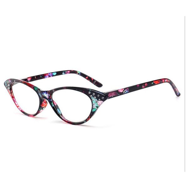 

sunglasses mew fashion women cat eye reading glasses crystal rhinestone decoration spectacles l3, White;black
