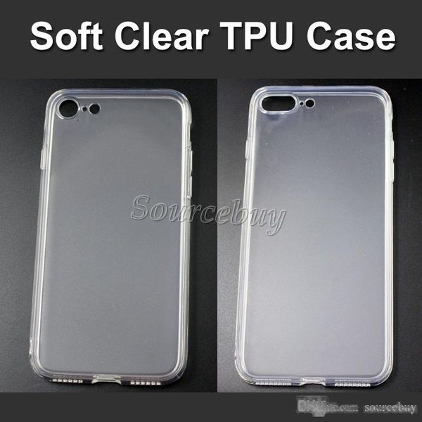 

phone cases for iphone 7 plus i7 clear soft tpu back cover for iphone 6 plus iphone7 transparent gel silicone thick case 100pcs