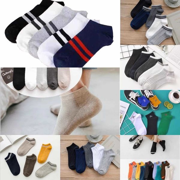 

korean style trendy men's short tube men's autumn and winter shallow mouth boat and socks boat socks xa4yu, Black