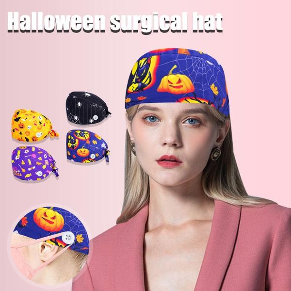 

хэллоуин печать шапки scrubs cap с кнопками hat всасывания пот полотенце cap printed femme хеджирование сомбреро де mujer, Blue;gray