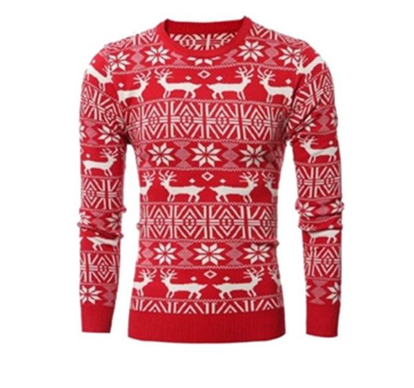 

wholesale sweater 2018 new for male slim christmas peace deer men's casual long sleeve pullover003, White;black