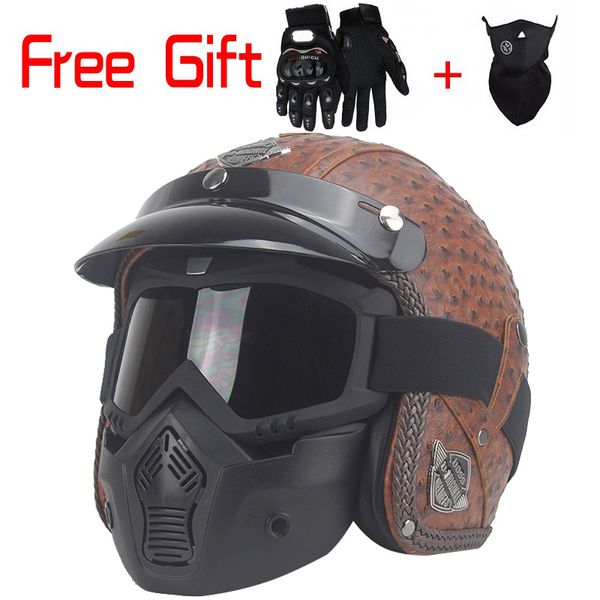 

new arrival helmets open face 3/4 helmet personalized mens womens vintage retro motorcycle cascos de motociclistas helmets