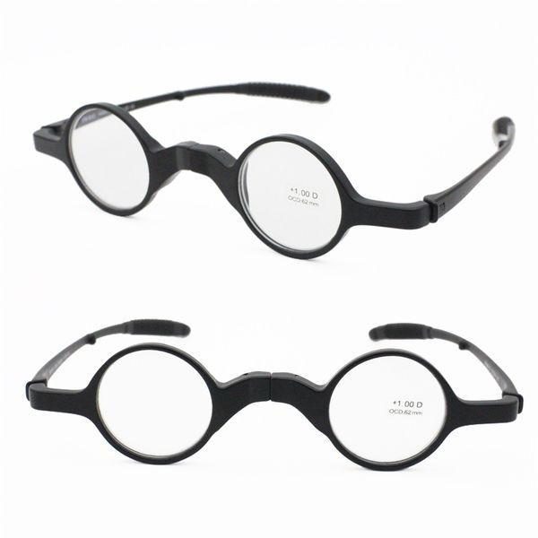 

sunglasses fashion rectro small size reading glasses little roundl shape foldable trendy old men women reader eyeglasses, White;black