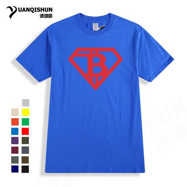 

bitcoin super hero t shirt btc superman logo design printing t-shirt men 100% cotton comfortable tees homme casual plus size 3xl