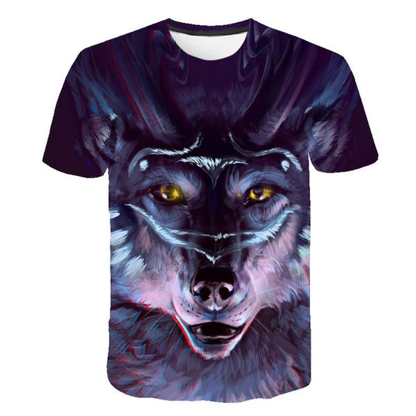 

summer animal wolf cute and 3d print shirts anime humor aesthetic men clothing