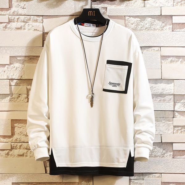 

japan style casual o-neck 2020 new arrived hoodie sweatshirt men thick fleece style hip hop high streetwear clothing, Black