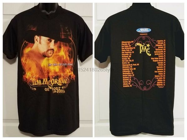 

00 tim mcgraw 2001 concert tour t-shirt medium set этот цирк вниз новое другое
