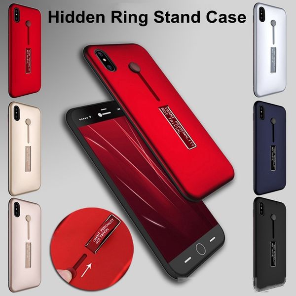 

creative 2 in 1 hidden ring holder back case stand with bracket cover for iphone x 8 7 6 6s plus