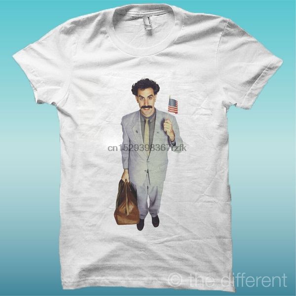 

t-shirt borat movie vintage white the happiness is have my t-shirts new(1