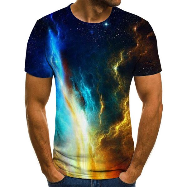 

starry sky summer 3dt-shirts 3d print shirts plus size funny hentai men clothing