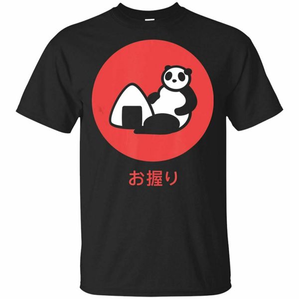 

panda onigiri - японская кухня kawaii anime onigiri black navy t-shirt s-6xl оптовая tee shirt