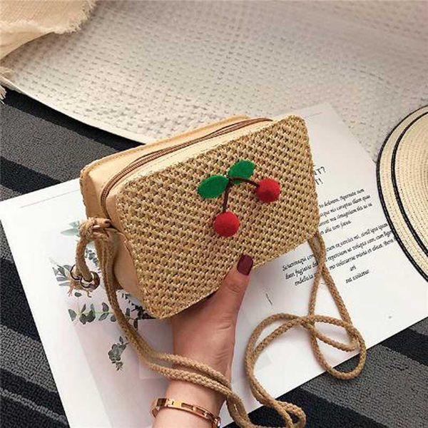 

women summer small beach straw handbag shoulder bag messenger crossbody tote new