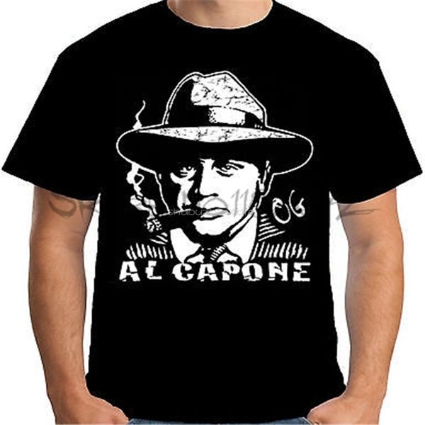 

velocitee mens al capone t shirt gangster mob mafia mobster crime men black tshirt summer cotton teeshirt sbz5399