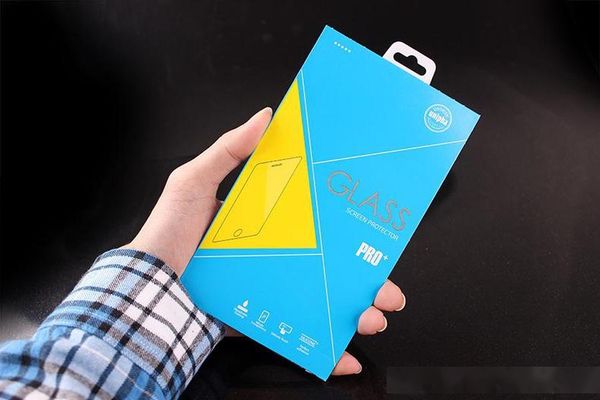 

support custom printing logo tempered glass screen protector packaging paper box