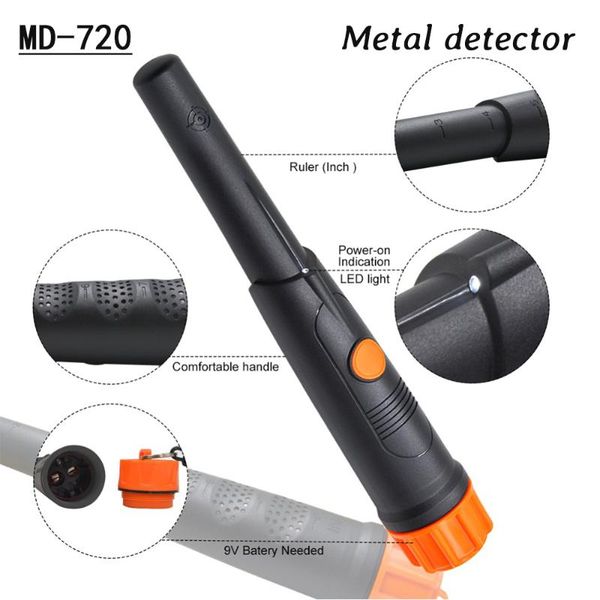 

md-720 portable waterproof metal detector underwater underground gold detector treasure pinpointing gold treasure fi