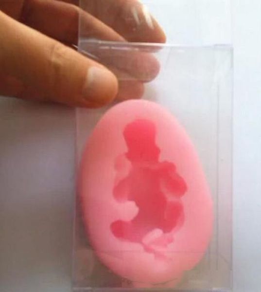 

new arrive 3d soft food safe silicone fondant decorating sleeping baby modelling cake mold