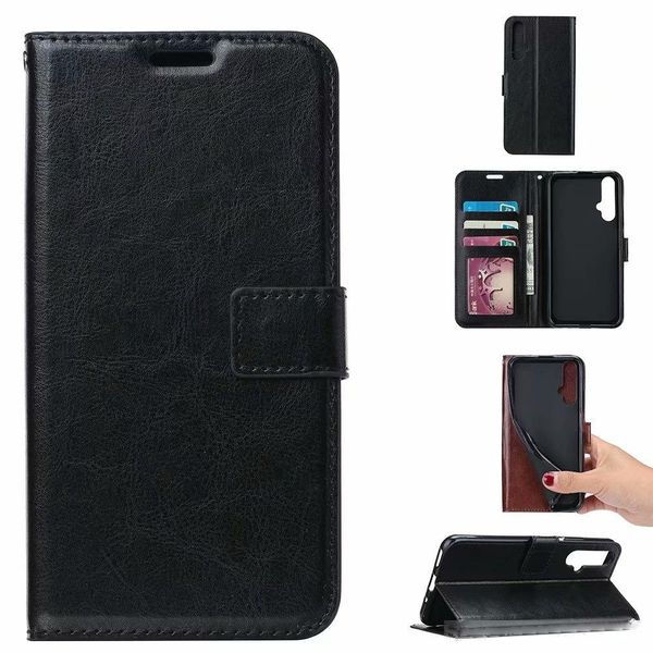 

phone cases crazy horse wallet leather tpu cover case for huawei p30 p20 lite honor 20 pro lite p smart z plus 2019