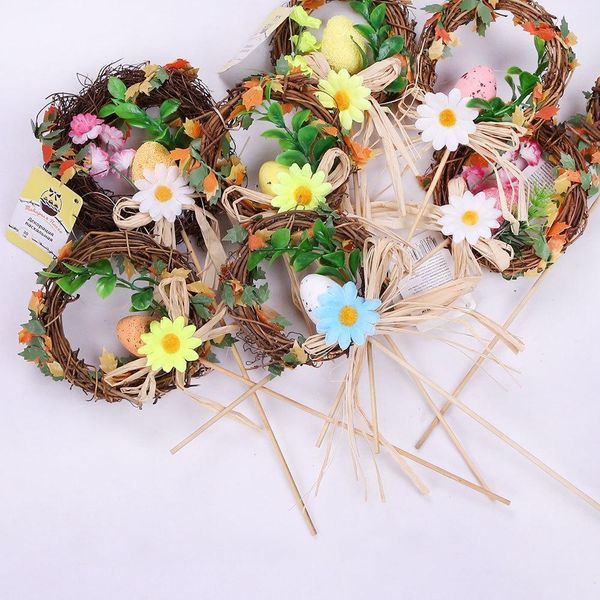 

rattan ornaments easter 2pcs easter flower picks easter sticks garland wreath 10cm party favors rattan wedding for egg diy bbyfbn