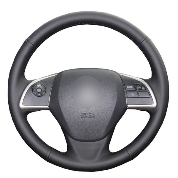 

black pu faux leather steering wheel cover for mitsubishi outlander mirage asx 2012-2020 eclipse cross 2020-2020 l200 2020-2020