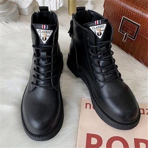 

2020 winter style fashion boots women heel high heel mid-tube boots women shoes designer shoes sneakers, Black