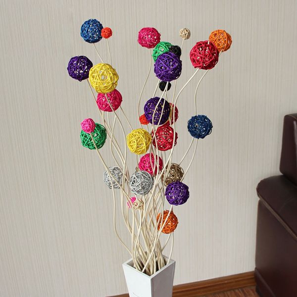 

party decoration b-mixed 3cm/5cm 20pcs round shape rattan ball sepak takraw for christmas birthday & home wedding