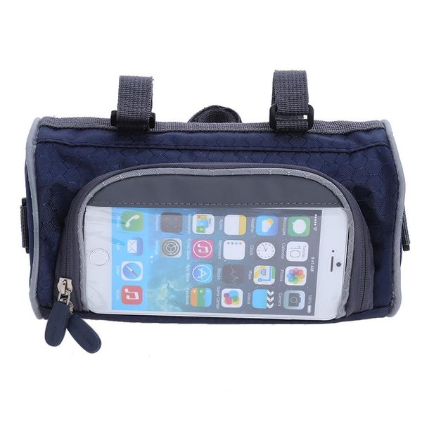 

mountain bike bicycle bags panniers touch screen cycling phone bag cases case road bike front tube handlebar cylinder bag for samsung