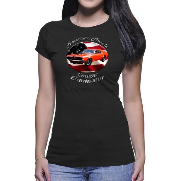 

mercury cougar eliminator american muscle women`s dark t-shirt