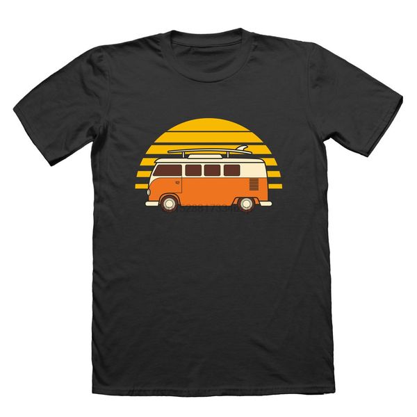 

2019 summer style fashion sunset van men t-shirt - beach camps german car combi bus surfs tee shirt