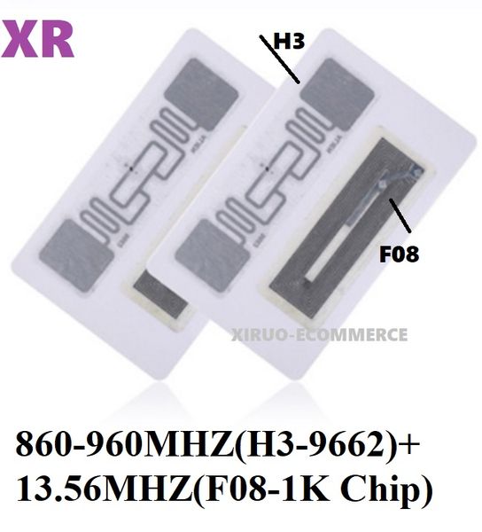 1000 Stück Dual-Chip-Passiv-PVC-Karte 13,56 MHz + 125 kHz TK4100-Karte HF + LF LF + UHF HF + UHF-Karte für die Zugangskontrolle