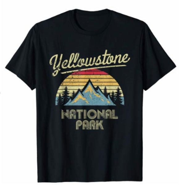 

vintage retro yellowstone national park t-shirt plus size tee shirt