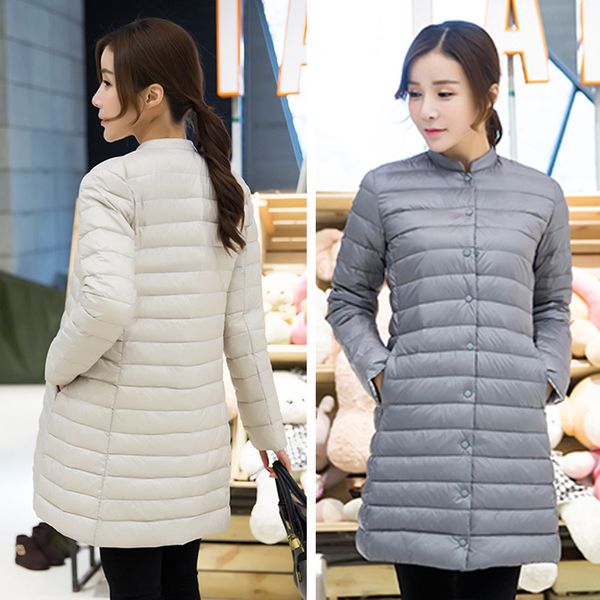 

women's vests down jacket 2021 style anti season special price clearance thin mid-length korean-style slim fit, Black;white