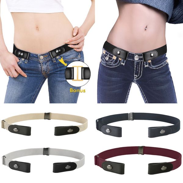 

пряжка-free пояс для жан брюки, платья, no пряжка stretch эластичный пояс пояс для женщин / мужчин, нет выпуклость, нет нервотрепки талии, Black;brown