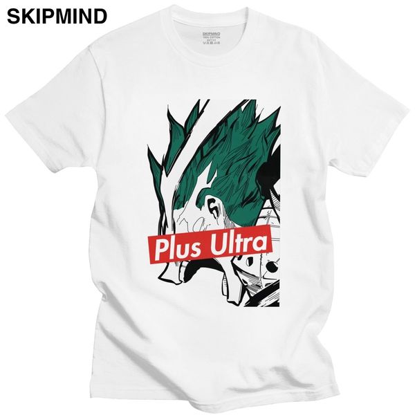 

trendy mens japanese anime izuku midoriya t-shirts short sleeve cotton tshirt my hero academia t shirt plus ultra tee clothing