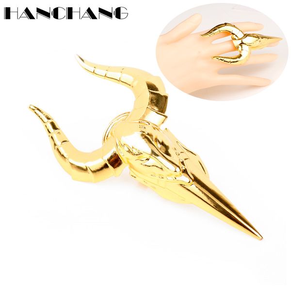 

cosplay jewelry opening rings for women man finger tip ring, Golden;silver