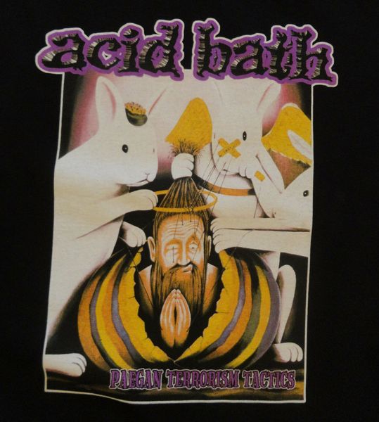 

acid bath - paegan terrorism tactics t-shirt - official new summer style tee