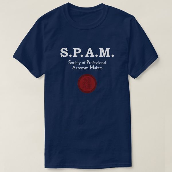 

2019 отпечатано мужчины футболка с коротким рукавом хлопок s.p.a.m. общество professional сокращение makers t-shirt женщины футболки