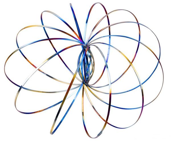

rainbow toroflux magic ring flowtoy amazing flow ring toys kinetic spring toy funny outdoor game intelligent toy party favor