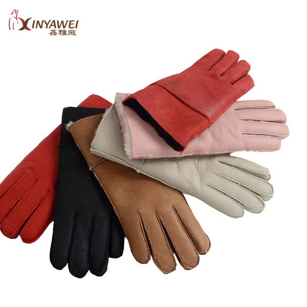 

russian winter gloves for women, sheepskin gloves, warm winter gloves for women, outdoor gloves, gifts, Blue;gray