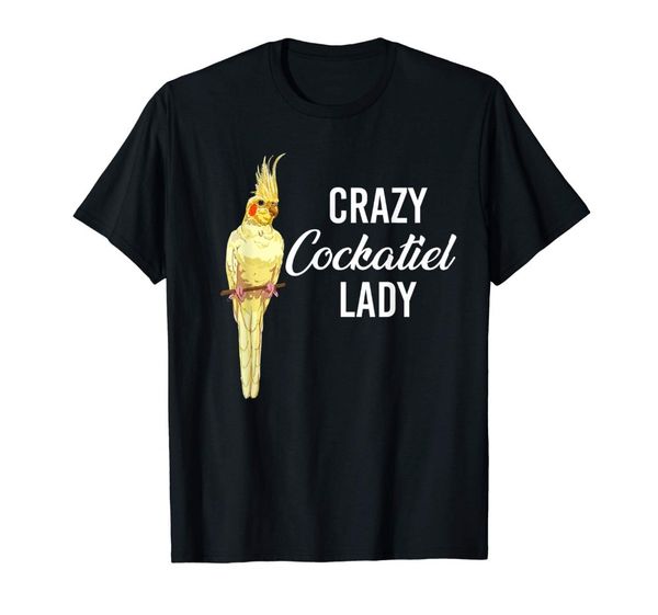 

crazy cockatiel men's t-shirt printed fashion 2019 fashion funny casual solid color t shirt design template