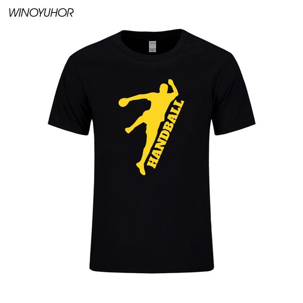 

new fashion t-shirt men summer casual short sleeve cotton t shirt play handball print tee shirt homme