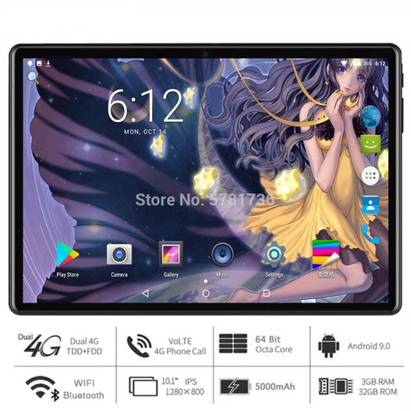 

new ultra slim 10 inch tablet pc octa core 3gb ram 32gb rom 2.5d tempered glass 5.0m camera android 9.0 tablet 10.1 5g wifi
