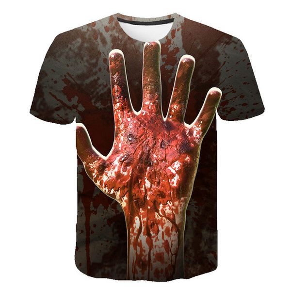

terror hand film 3d print shirts hentai plus size horror men clothing
