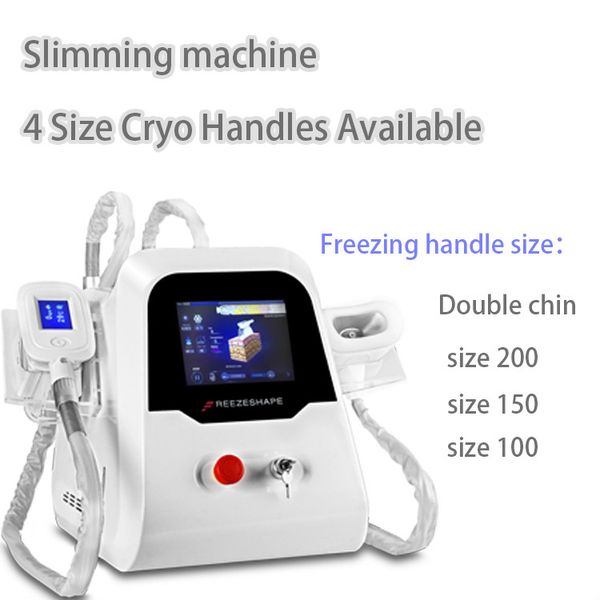 

selling 3 cryo handle cryolipolyse machines fat e slimming cryolipolisis equipment with 360 contact double chin treatment handle