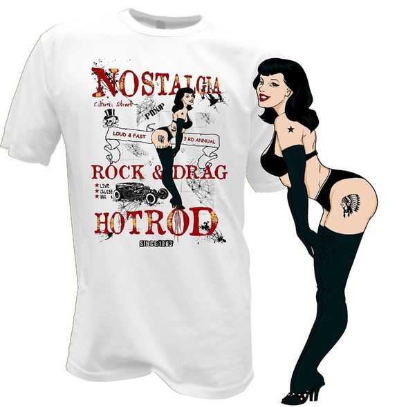

2020 fashion t-shirt rod oldscool rockabilly us car route 66 usa retro pinup herren 1135 t shirt