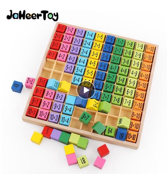 

montessori educational wooden toys for children baby toys 99 multiplication table math arithmetic teaching aids for kids