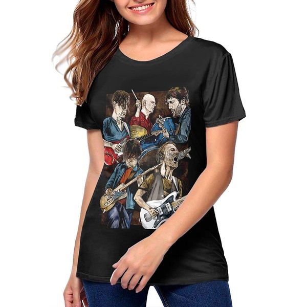 

radiohead девушка футболка мода классический повседневная рубашка тройник (2