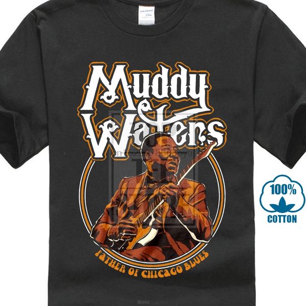 

muddy waters отец чикаго блюз лицензионных взрослых рукавом майка homme top tee